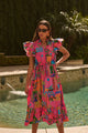 Lanus City Dillan Midi Ruffle Dress