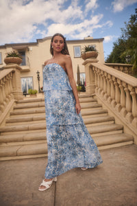 Tierra Floral Briary Strapless Maxi Dress