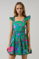 Cabina Floral Ruffle Tiered Mini Dress