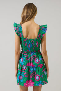 Cabina Floral Ruffle Tiered Mini Dress
