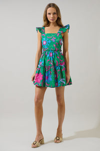 Cabina Floral Ruffle Tiered Mini Dress