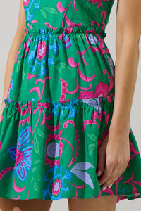 Cabina Floral Ruffle Tiered Mini Dress