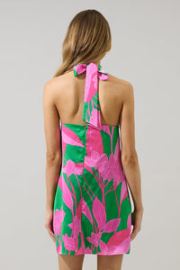 Zarae Blossom Lissa Halter Shift Mini Dress