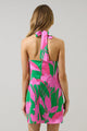 Zarae Blossom Lissa Halter Shift Mini Dress