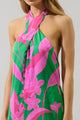 Zarae Blossom Lissa Halter Shift Mini Dress