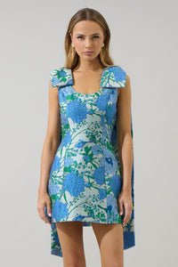 Willa Floral Jacquard Bow Sash Dress