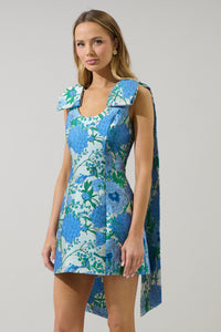 Willa Floral Jacquard Bow Sash Dress