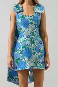 Willa Floral Jacquard Bow Sash Dress