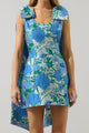 Willa Floral Jacquard Bow Sash Dress