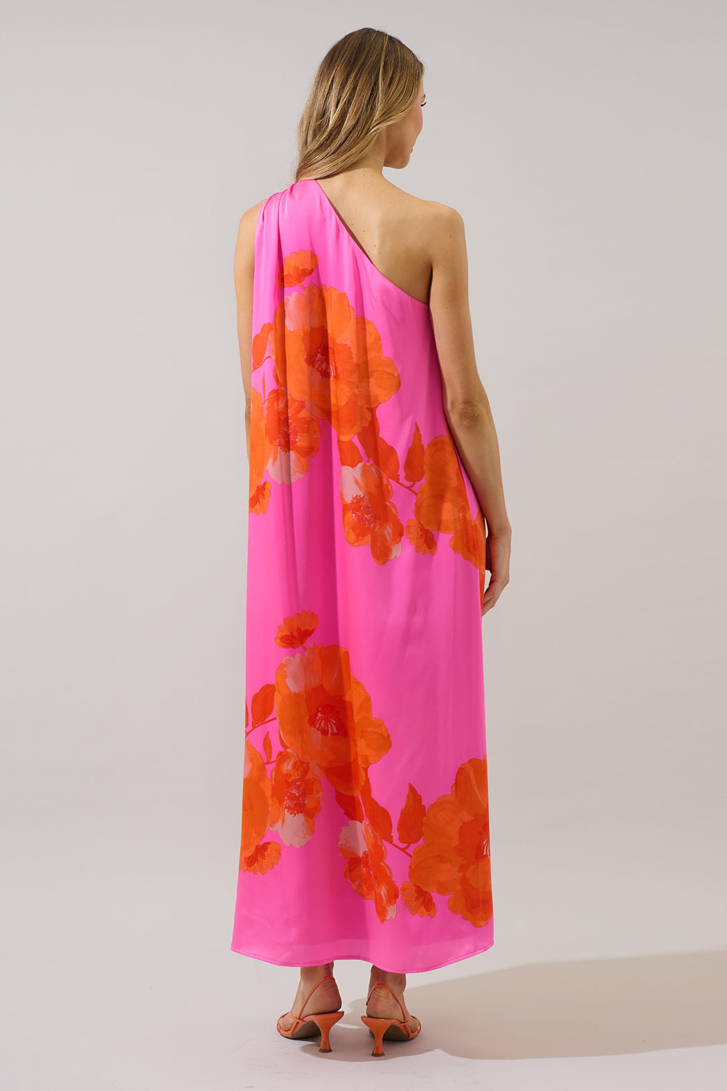glena floral one shoulder maxi dress Glena Floral Maxi Dress