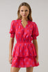 Delmas Floral Rai Ruffle Mini Dress
