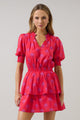 Delmas Floral Rai Ruffle Mini Dress