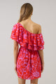 Rania Floral Audra Ruffle One Shoulder Mini Dress