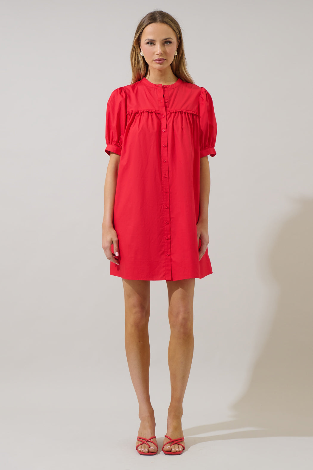 red shift mini dress English Factory