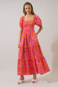 Cala Floral Alycia Smocked Maxi Dress