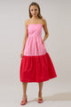 Rebekah Color Block Midi Dress