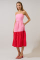 Rebekah Color Block Midi Dress