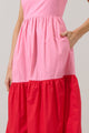 Rebekah Color Block Midi Dress