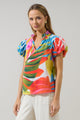 Breezy Palms Poly Smocked Top