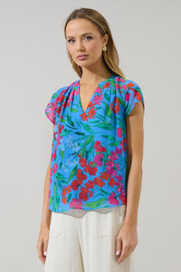 Finy Floral Souris Pleated Blouse