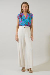 Finy Floral Souris Pleated Blouse