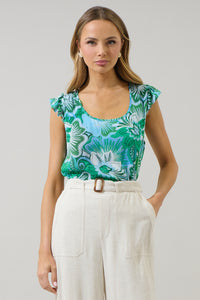 Tanti Floral Ismay Ruffle Top