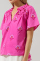 Scarlett Floral Darthy Smocked Top