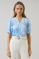 Seraphina Floral Vani Split Neck Top