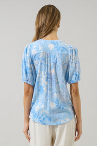 Seraphina Floral Vani Split Neck Top
