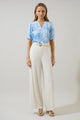 Seraphina Floral Vani Split Neck Top