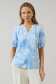 Seraphina Floral Vani Split Neck Top