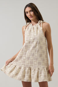 Norah Crochet Rumba Halter Mini Dress