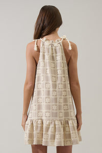 Norah Crochet Rumba Halter Mini Dress