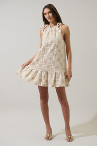 Norah Crochet Rumba Halter Mini Dress