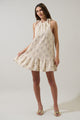 Norah Crochet Rumba Halter Mini Dress
