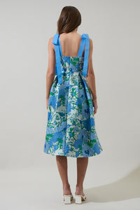 Willa Floral Dina Pleated Midi Dress