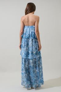 Tierra Floral Briary Strapless Maxi Dress