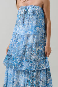 Tierra Floral Briary Strapless Maxi Dress