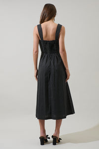Junia Polka Dot Mizy Midi Dress