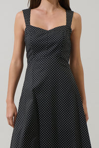 Junia Polka Dot Mizy Midi Dress