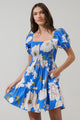 Roswell Floral Romiel Smocked Mini Dress