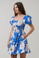 Roswell Floral Romiel Smocked Mini Dress