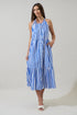 Bey Stripe Zelie Sleeveless Midi Dress