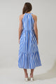 Bey Stripe Zelie Sleeveless Midi Dress