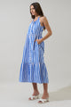 Bey Stripe Zelie Sleeveless Midi Dress
