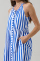 Bey Stripe Zelie Sleeveless Midi Dress