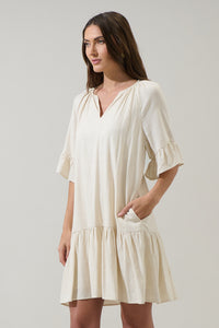 Annet Linen Shift Mini Dress