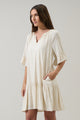 Annet Linen Shift Mini Dress