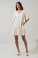 Annet Linen Shift Mini Dress