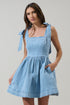Sujey Denim Tie Strap Mini Dress